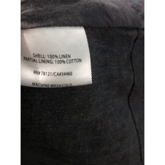 *Eileen Fisher Rumpled Linen Delave Blazer Shaped Jacket  Size 4 Dark Grey - Picture 6 of 9